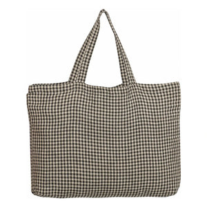 Haomy - Piana II ekose tote çanta | Carbon