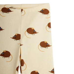 Mini Rodini - Bio-Baumwoll-Maus-Leggings | Beige