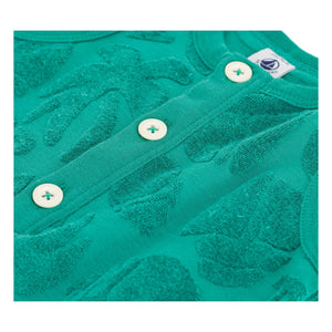 Petit Bateau - Mono de toalla de palma de algodón orgánico | Verde
