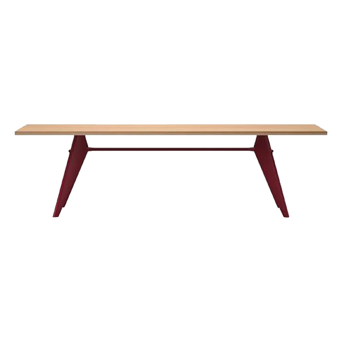Vitra - EM Table - Japanese Red Pedestal - Jean Prouvé, 1950 | Oak
