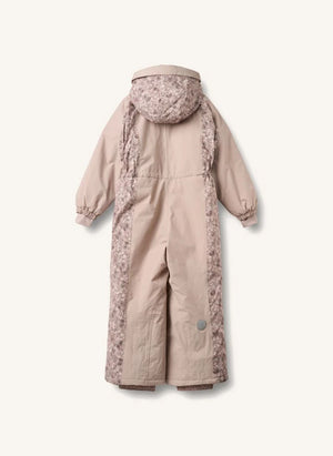Wheat - Melte Fleurs Skioverall aus recycelten Fasern | Hellrosa