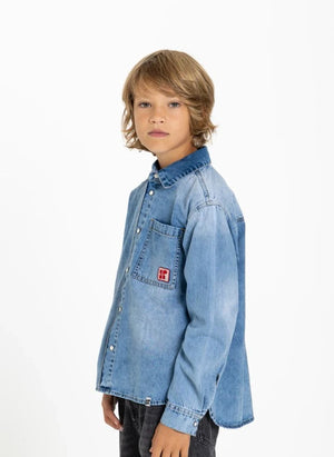Hundred Pieces - Enzo Denim قميص | دينيم فاتح