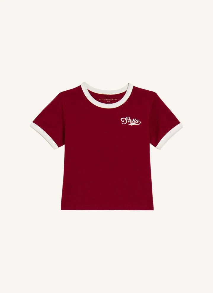 Stella McCartney Kids - Stella organik pamuklu T-shirt | Koyu kırmızı