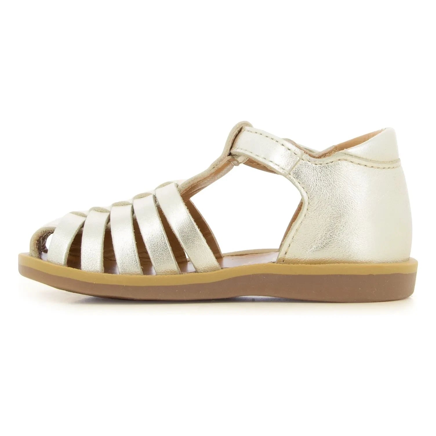 Pom d'Api - Poppy Pitti Sandals | Gold/Silver