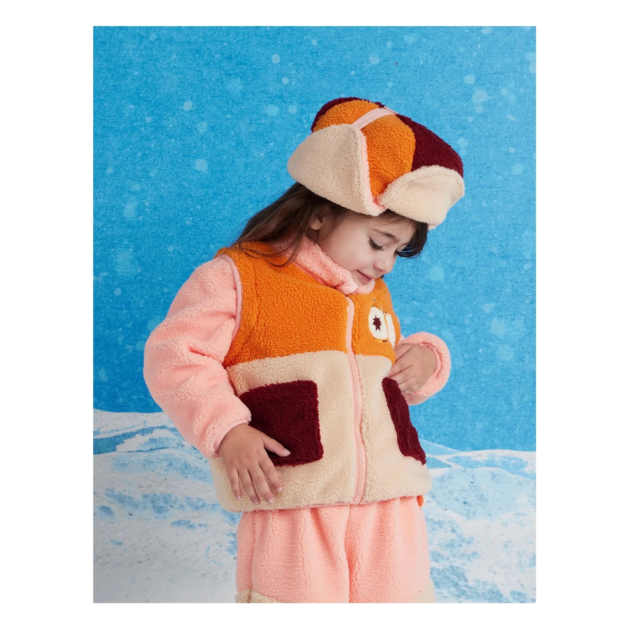 Halcyon Nights - Jogger im Sherpa-Stil | Blassrosa