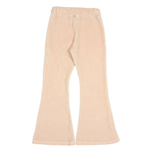 Búho - Leggings acampanados de algodón orgánico con detalle de corazón de terciopelo | Rosa claro