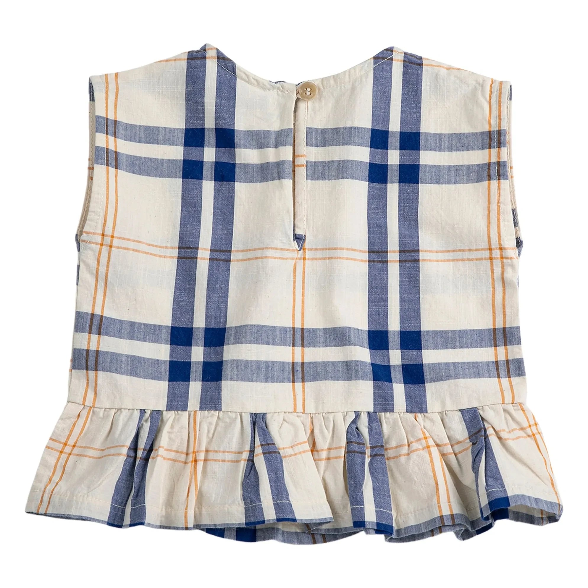 Bobo Choses - Organik pamuklu bebek tartan üst | Ekru
