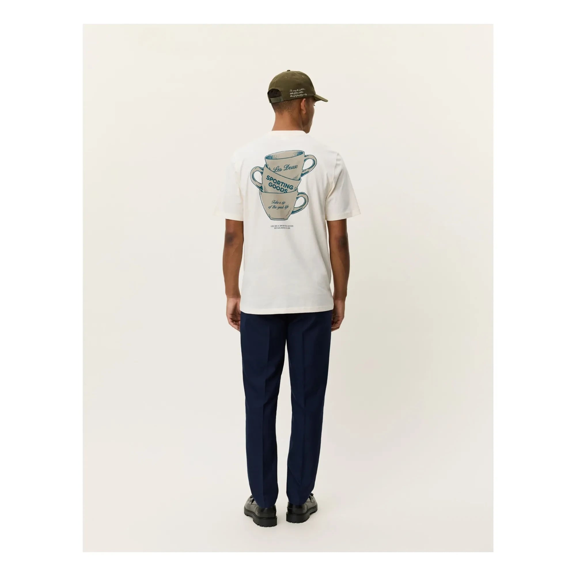 Les Deux - Ben Artist Baumwoll-T-Shirt | Weiß