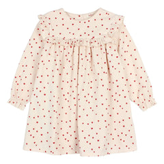 Búho - Vestido Mini con Volantes y Corazones | Rosado Claro