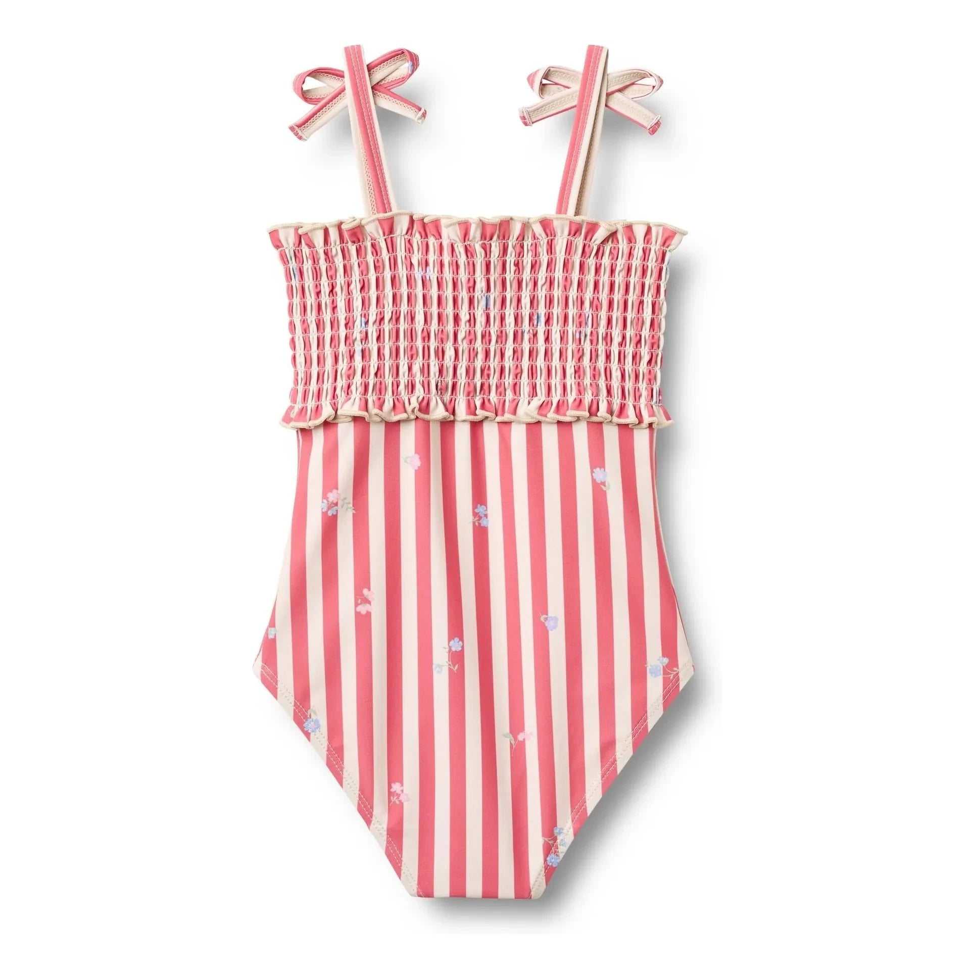 Wheat - Selma Striped Recycled Fibers Swimsuit | Red