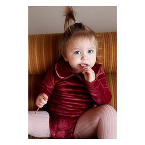 Kalinka - Rita Velours jumpsuit | Dark red