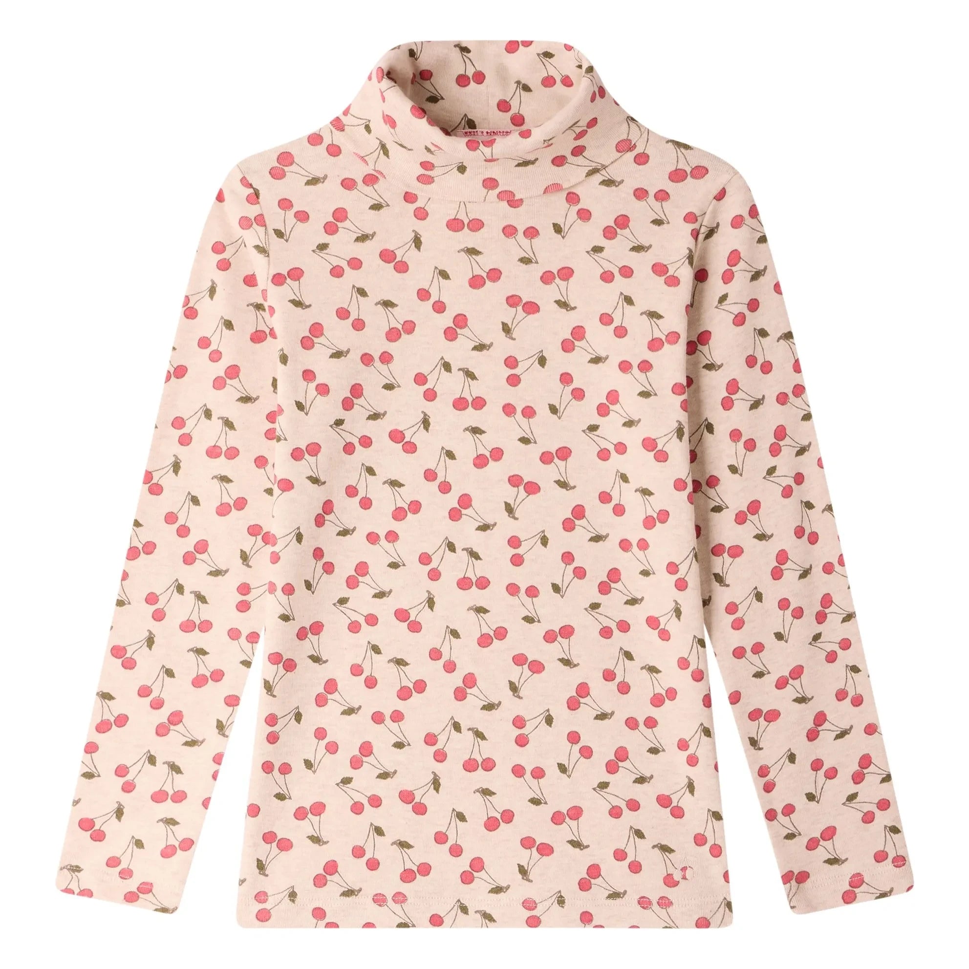 Bonpoint - Camiseta de algodón orgánico con cerezas Tahití | Beige
