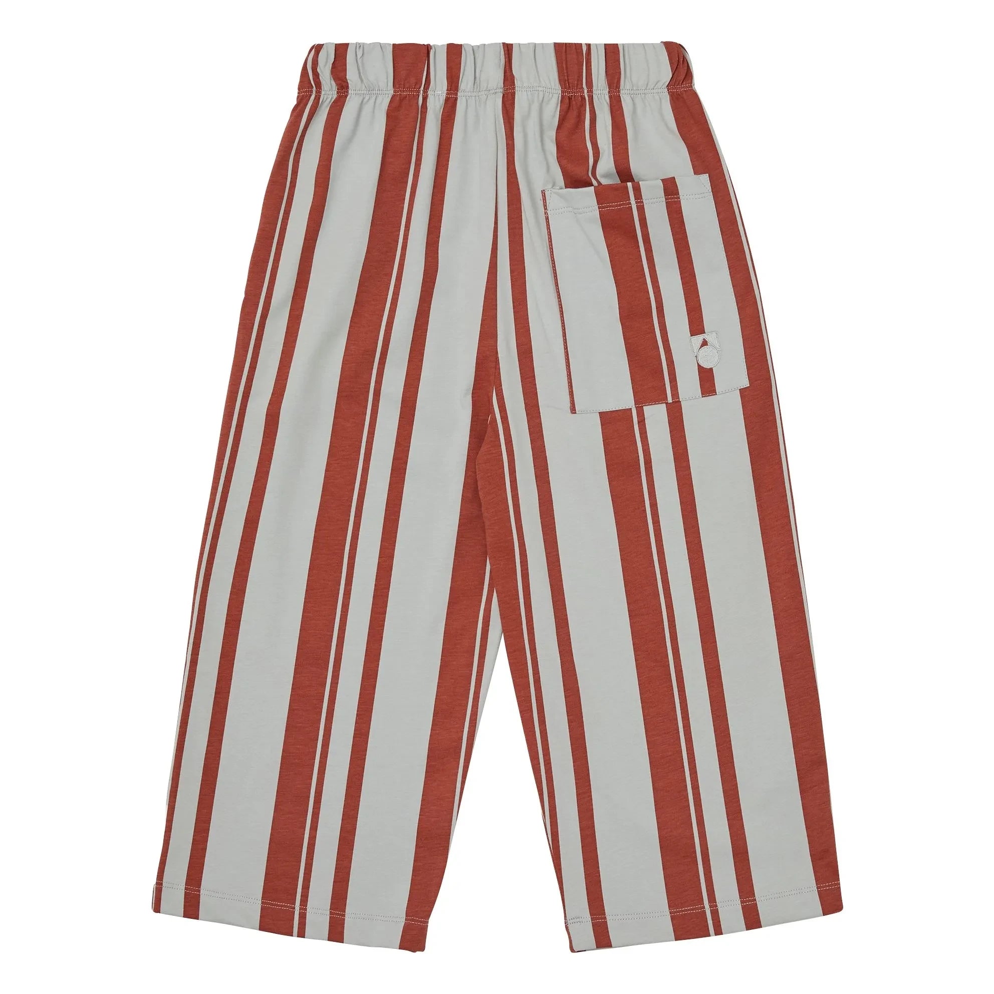 Main Story - Organic Cotton Striped Jersey Pants | Red