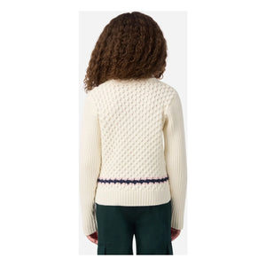 Lacoste – Pullover aus Bio-Baumwolle mit Zopfmuster | Ecru