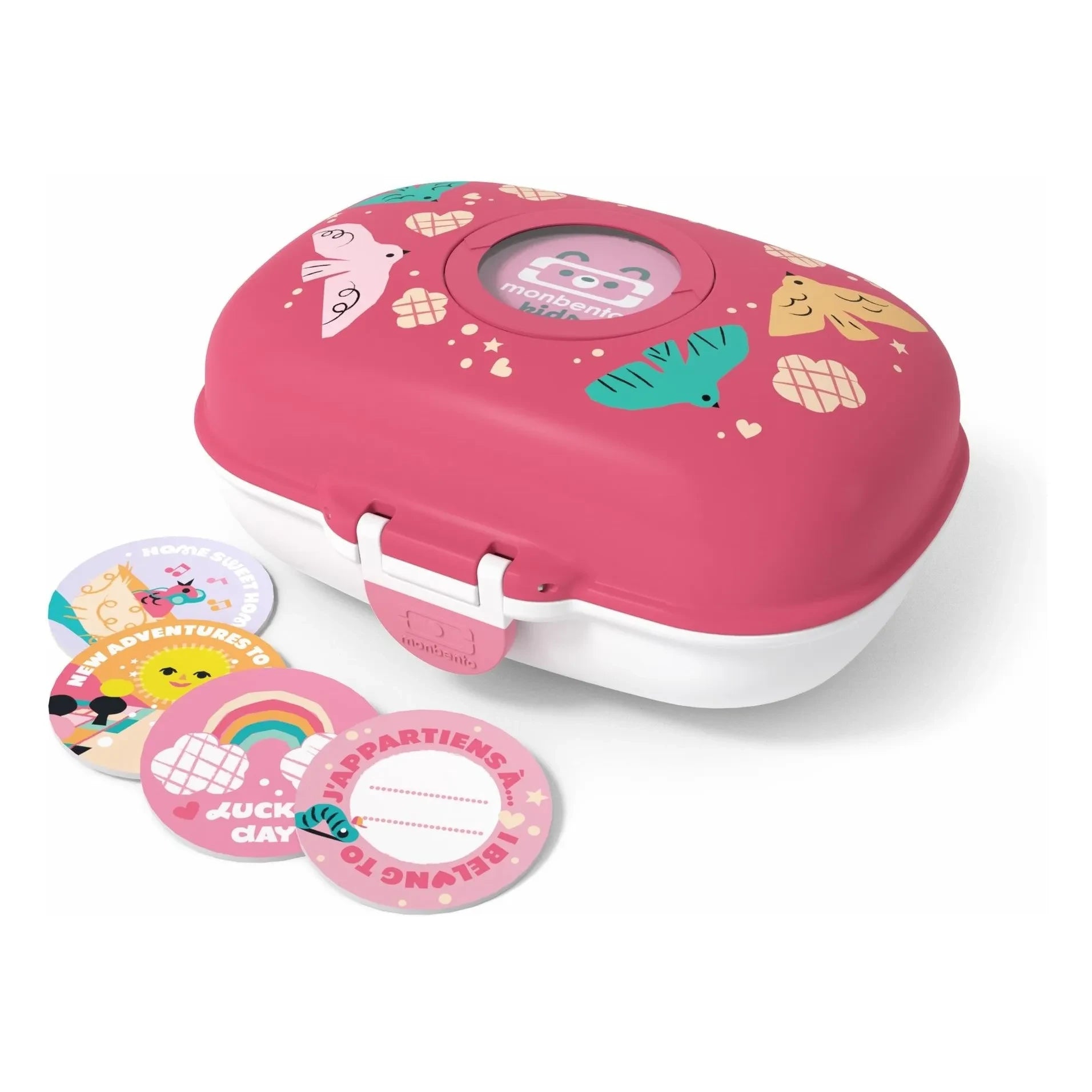 Monbento - MB Gram Oiseaux atıştırmalık kutusu | Pembe