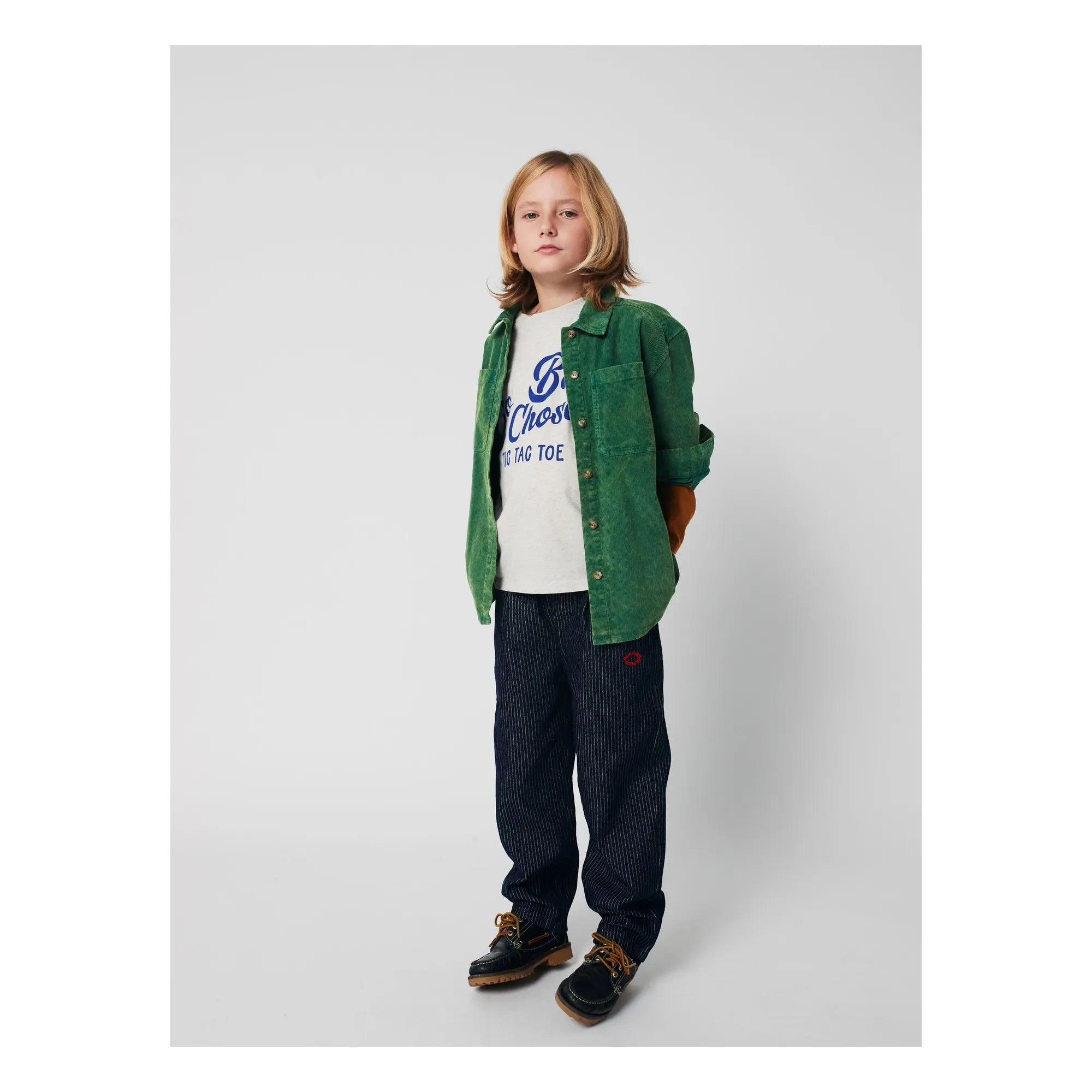 Bobo Choses - Renk bloklu T-shirt Bobo Choses Organik Pamuk | Kırçıllı gri