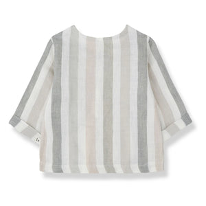 1+ in the family - Camisa de lino a rayas Casavells | Crudo