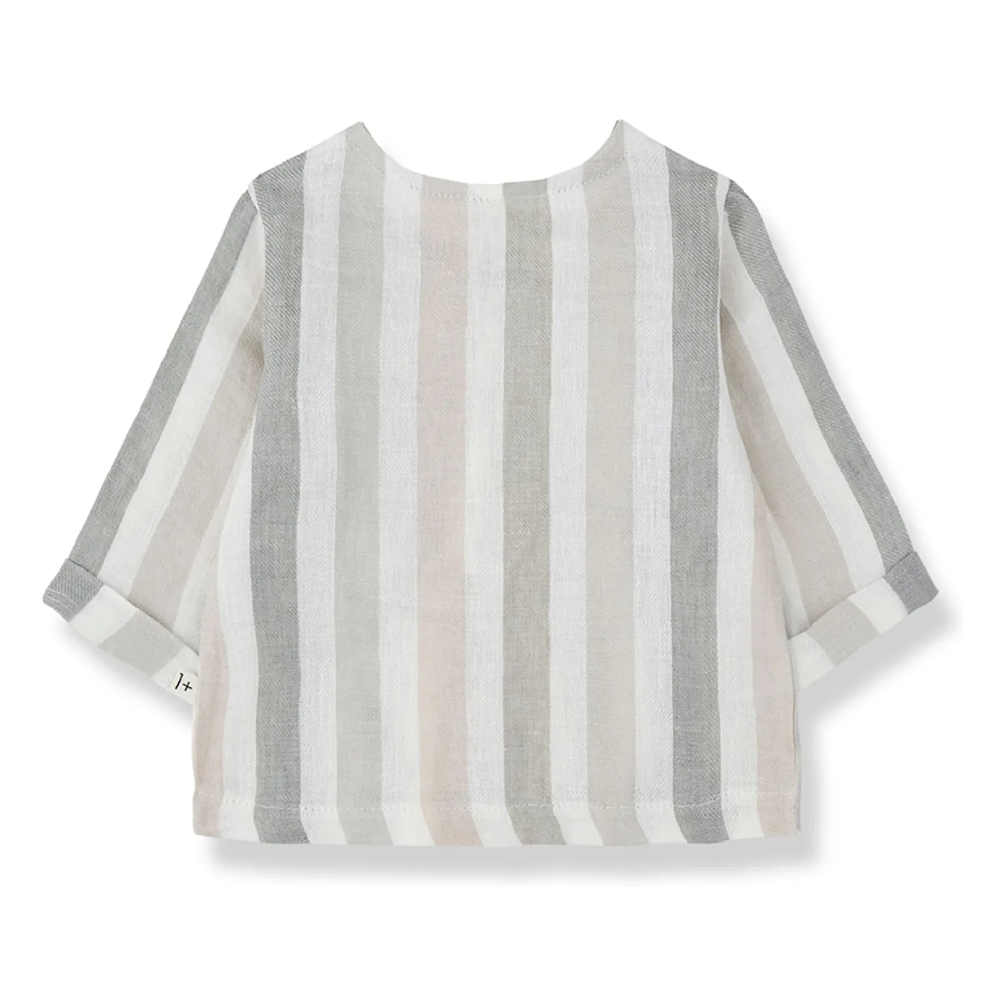 1+ in the family - Camisa de lino a rayas Casavells | Crudo