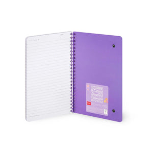 Legami - A5 Lined Notebook with Illustrated Hard Cover - Flowers - Jotter - Spiral-Bound