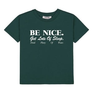 Sporty & Rich - Be Nice T-shirt Geri dönüştürülmüş pamuk | Koyu yeşil