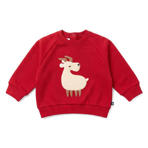 Petit Bateau - Rentier-Sweatshirt | Dunkelrot