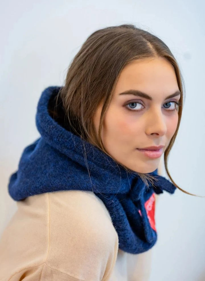 K'puche - Sudadera con capucha de alpaca Kim | Azul oscuro
