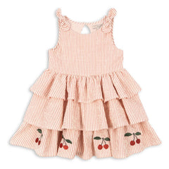 Konges Sløjd - Ellie Striped Organic Cotton Dress | Red