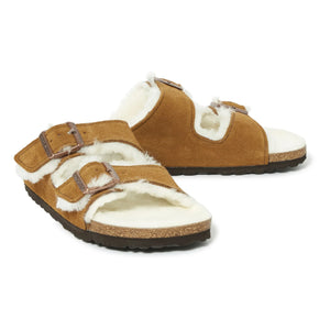 BIRKENSTOCK - Arizona Deri Süet Sandaletler - Yetişkin Koleksiyonu | Camel