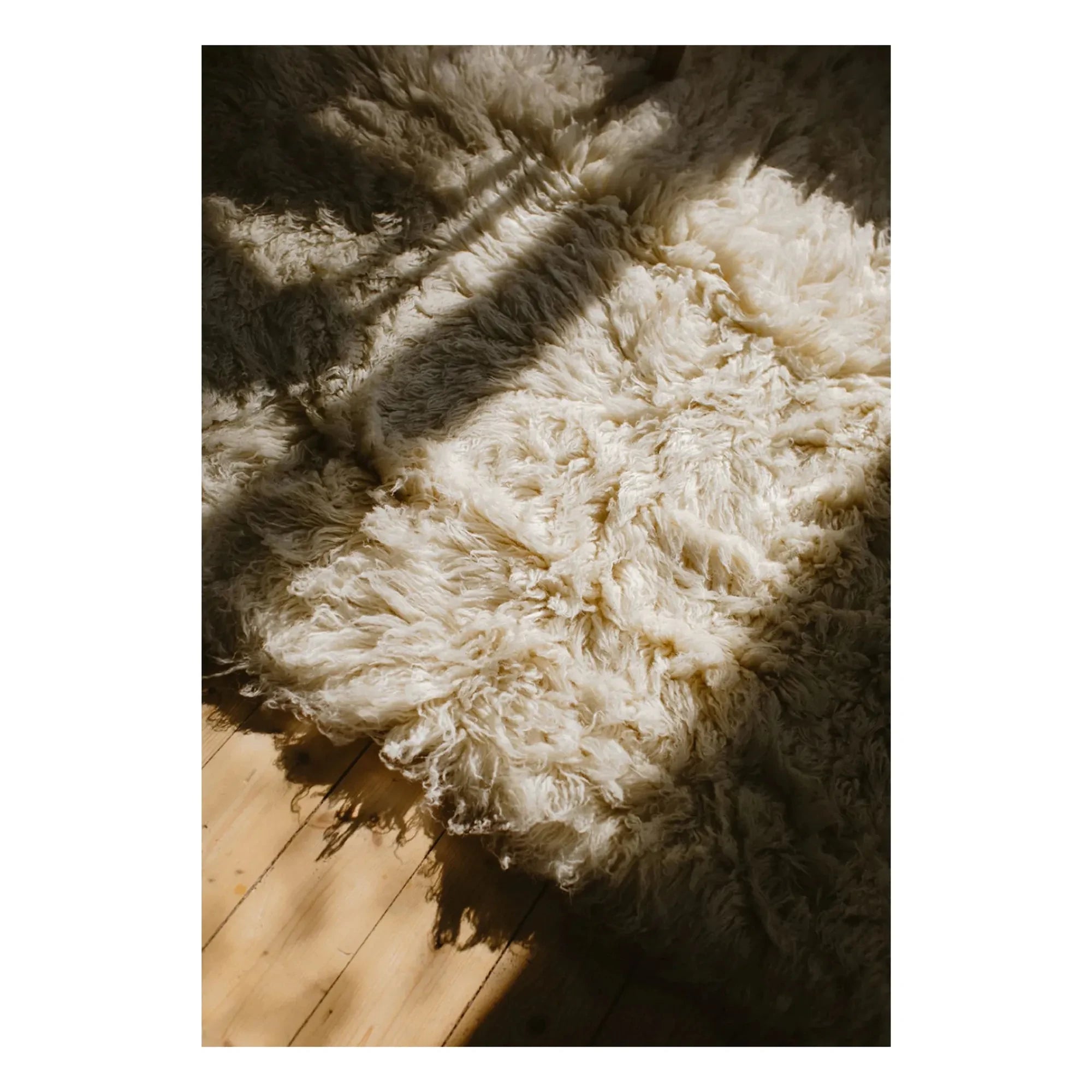 Layered - Alfombra de lana con flecos | Beige
