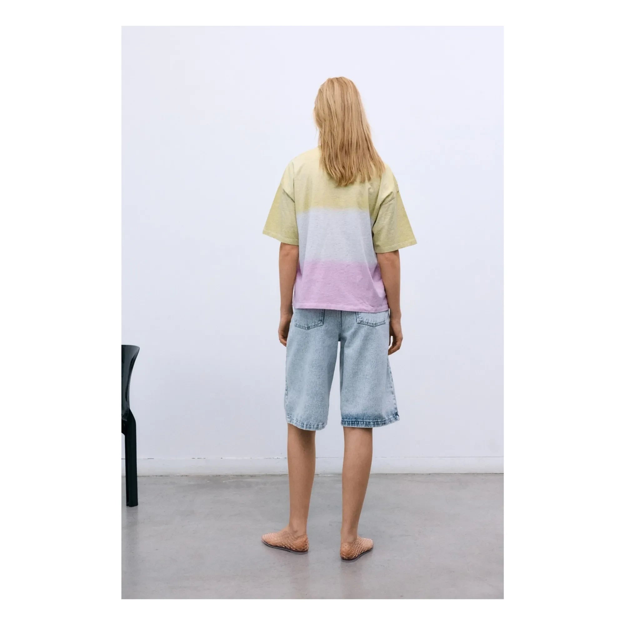 the new society - Pamuklu Bermuda şort | Denim mavisi