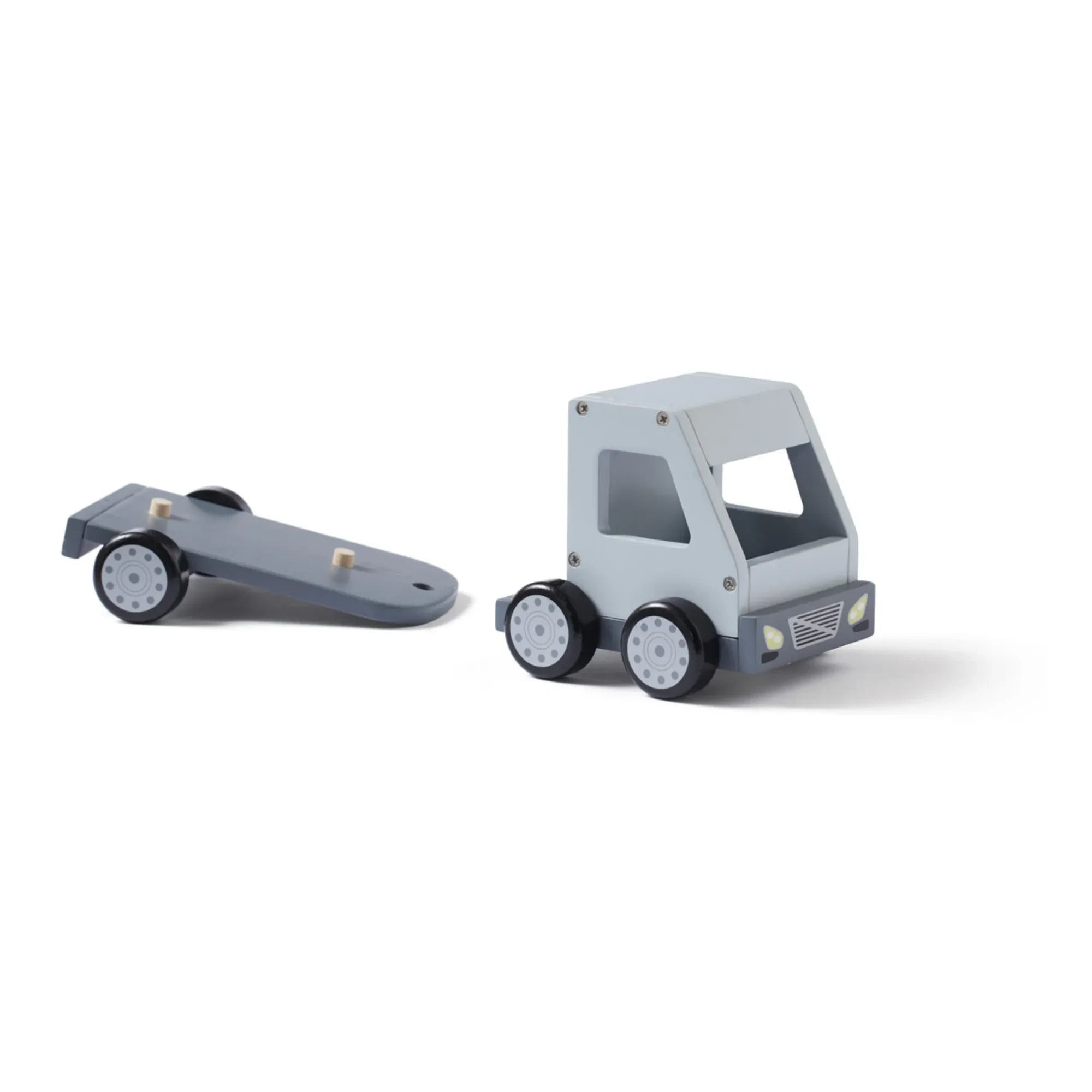 Kid's Concept – Müllwagen aus Holz mit Formsteckspiel