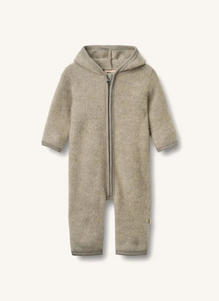 Wheat - Ata Merino Yün Fermuarlı Tek Parça | Yeşil