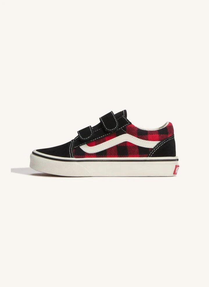 Vans - Scratch Sneakers Old Skool V Buffalo Plaid Kareli | Kırmızı