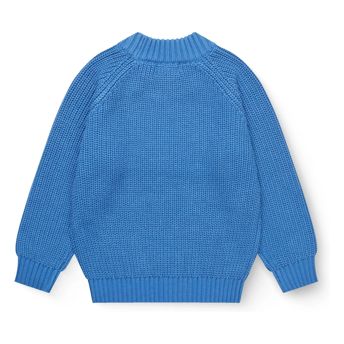 Copenhagen Colors - Gerippter Bio-Baumwoll-Pullover | Azurblau