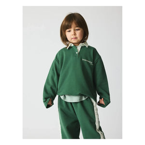 brunobruno nation - Dana Polo-Kragen-Pullover aus Bio-Baumwolle | Grün