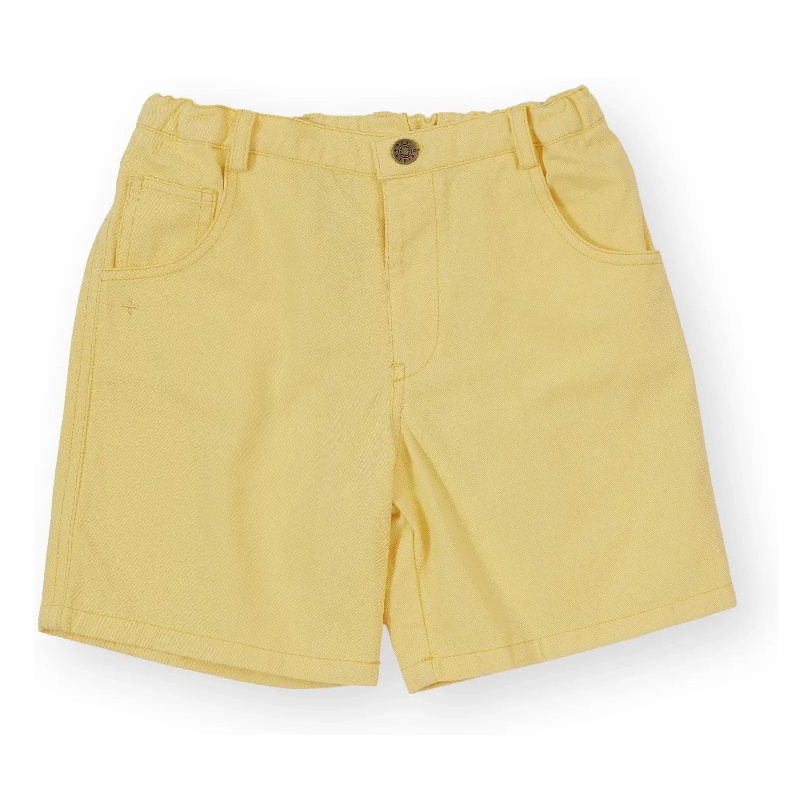 Goldie + Ace – Flache Jeansshorts | Gelb
