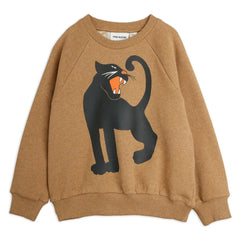 Mini Rodini - Panther Bio-Baumwoll-Sweatshirt | Braun
