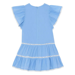 Tartine et Chocolat - Spitzenkleid mit Rüschen | Azure Blue