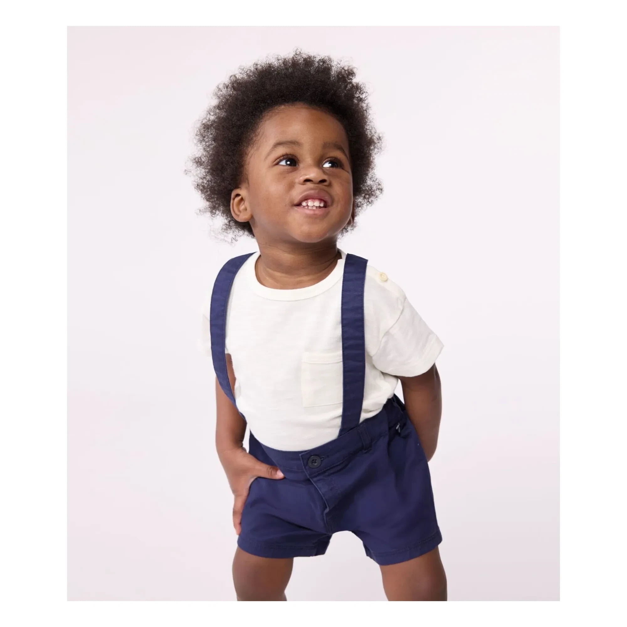 Petit Bateau - Mufasa Bio-Baumwoll-Trägerhose | Marine