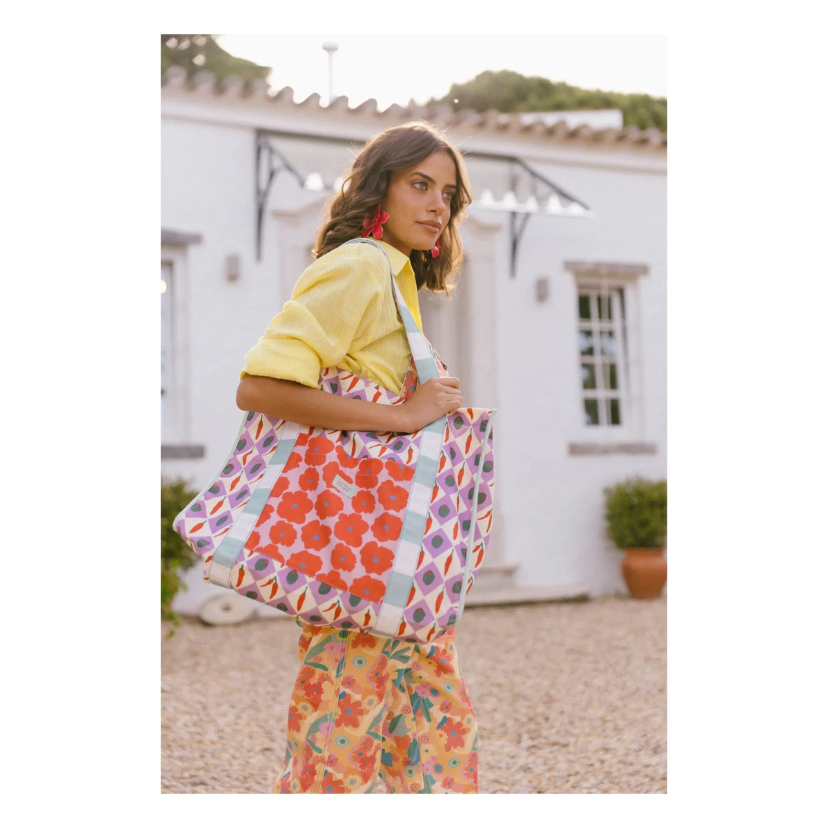 Favorite People - Tote Çanta Formaggio Fleuri | Mor