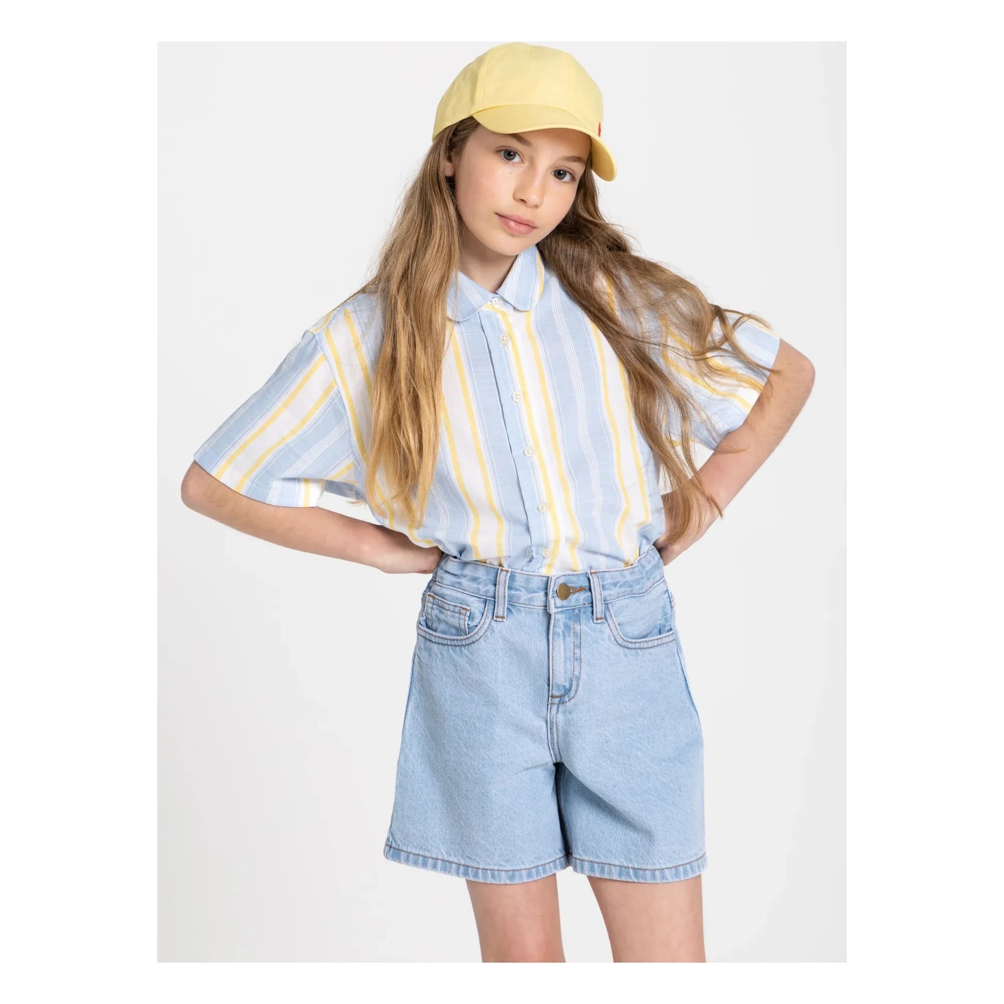Smallable Kid - Sawyer Çizgili Gömlek | Açık mavi