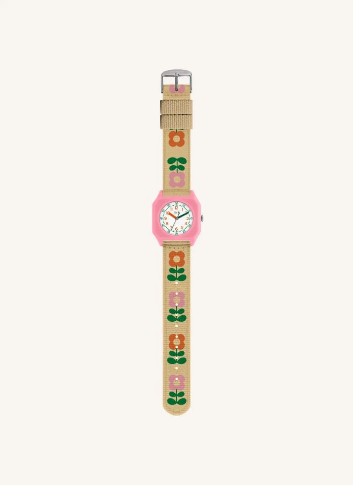 Mini Kyomo - Seventies Flowers Saat - Mini Kyomo x Taxi Brousse | Bej