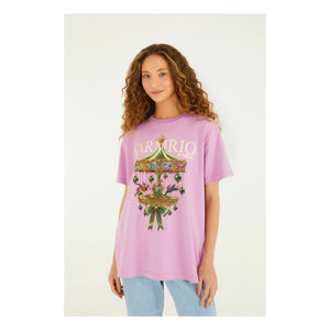Farm Rio - Paris Carousel T-Shirt | Lila