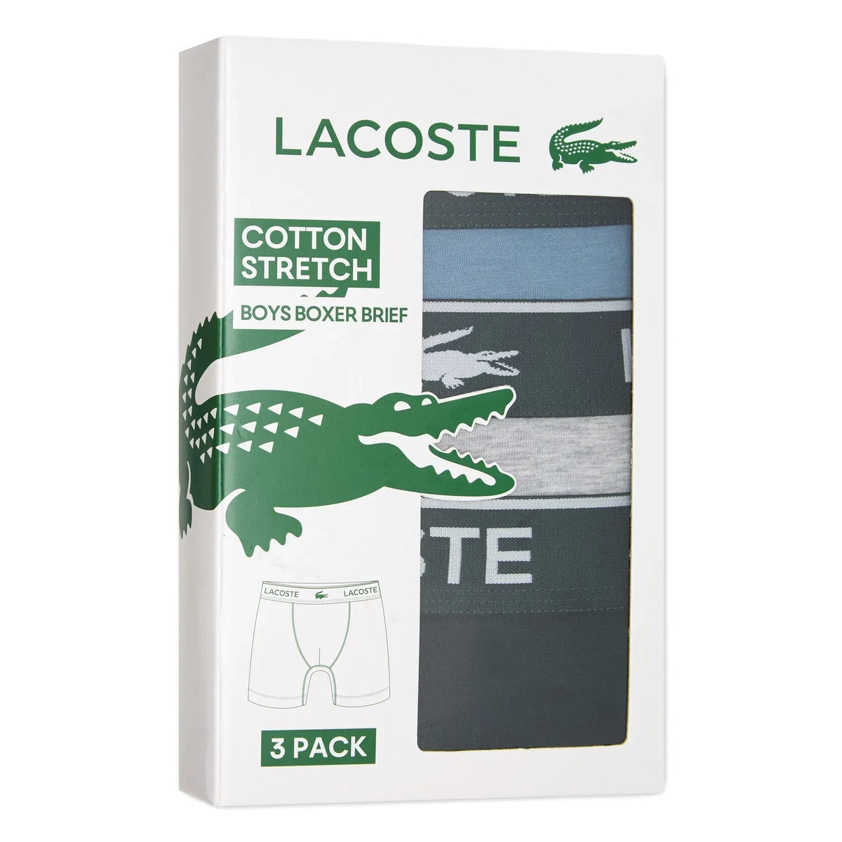 Lacoste - Logo-Boxers 3er-Pack | Grau