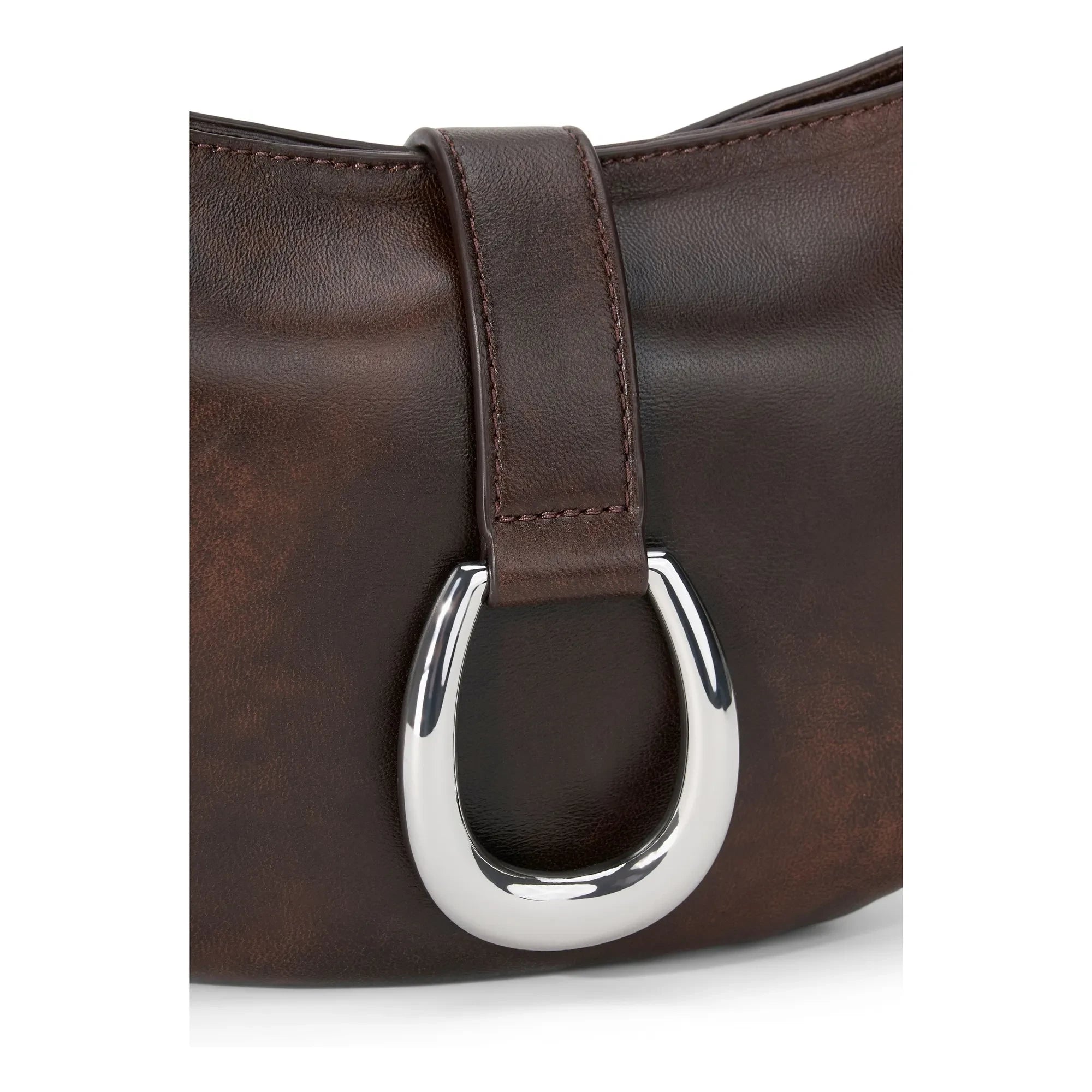 Staud - Bolso de cuero Harlow Crescent | Café