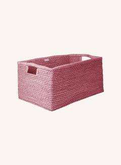 Rice - Pembe Rafia Saklama Sepeti