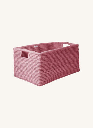 Rice - Pembe Rafia Saklama Sepeti