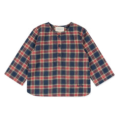 Louis Louise - Oncle Checked Baby Shirt | Dark Blue