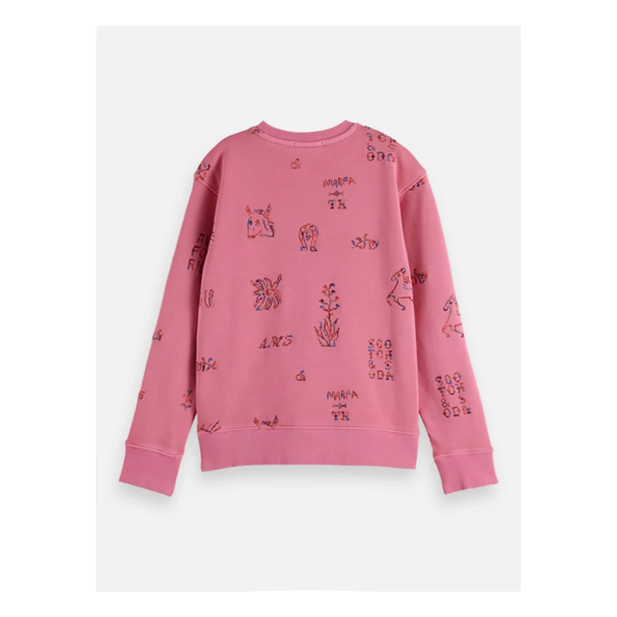 Scotch & Soda - Besticktes Sweatshirt mit Pferden | Rosa