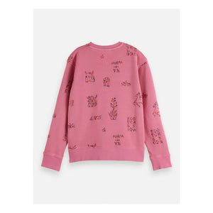 Scotch & Soda - Besticktes Sweatshirt mit Pferden | Rosa